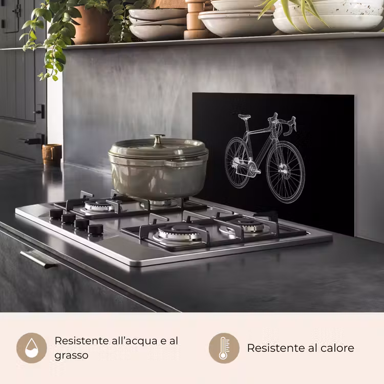 Paraschizzi cucina - Linee - Illustrazione - Bianco — 2