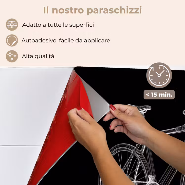 Paraschizzi cucina - Linee - Illustrazione - Bianco — 4