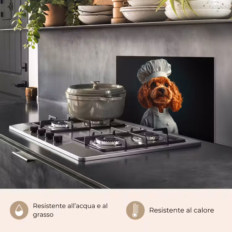 Paraschizzi cucina - Marrone - Cuoco - Cane — 2
