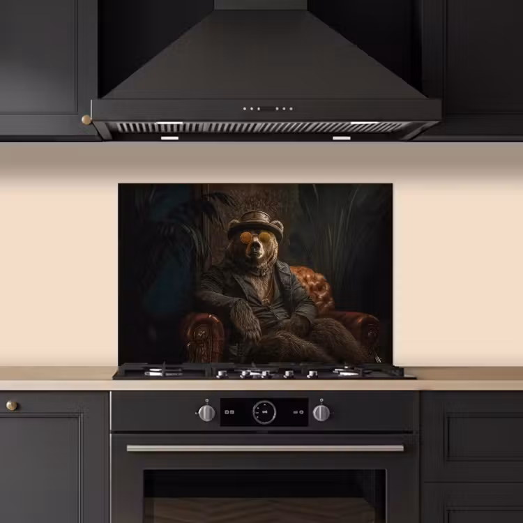 Paraschizzi cucina - Orso - Marrone - Abito - Cappello — 5