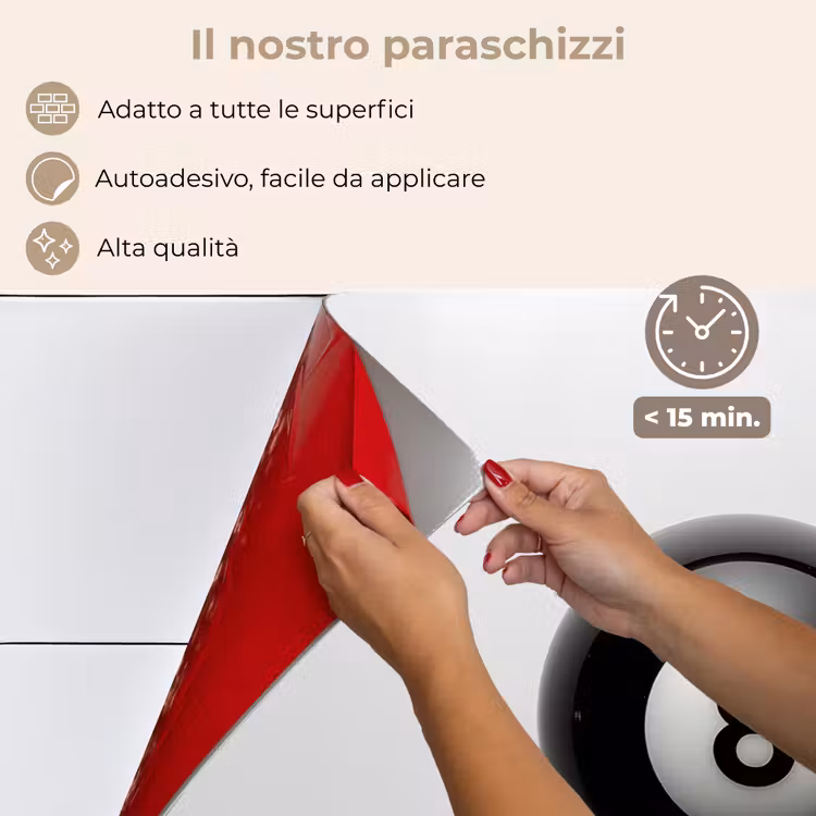Paraschizzi cucina - Palla da biliardo - Numero - Otto - Bianco — 4