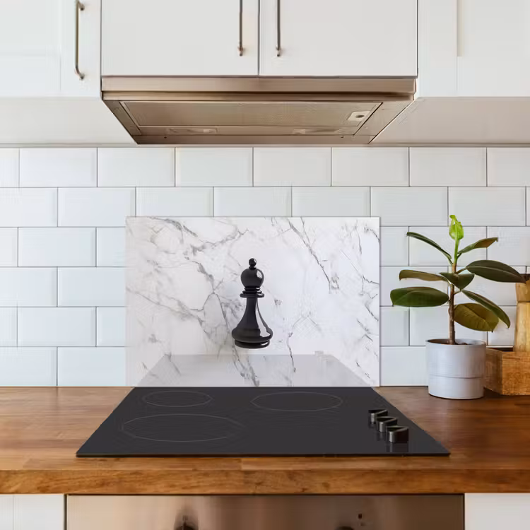 Paraschizzi cucina - Pezzo degli scacchi - Alfiere - Nero - Marmo — 3