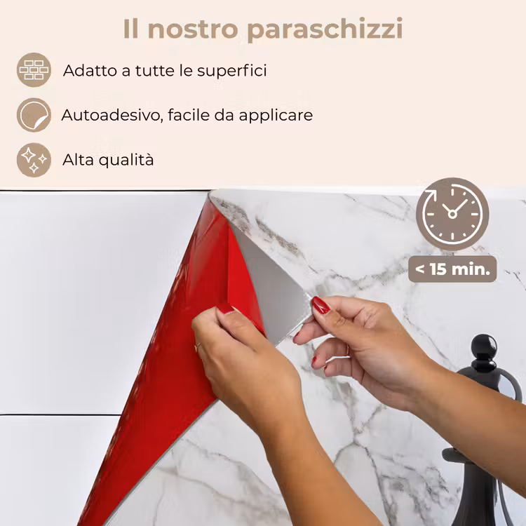 Paraschizzi cucina - Pezzo degli scacchi - Alfiere - Nero - Marmo — 4
