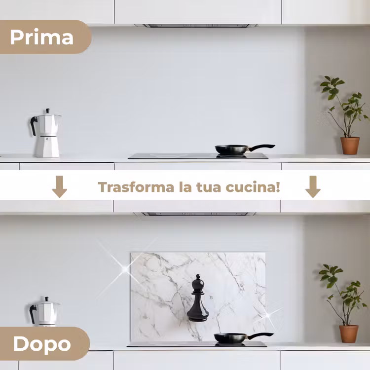 Paraschizzi cucina - Pezzo degli scacchi - Alfiere - Nero - Marmo — 7