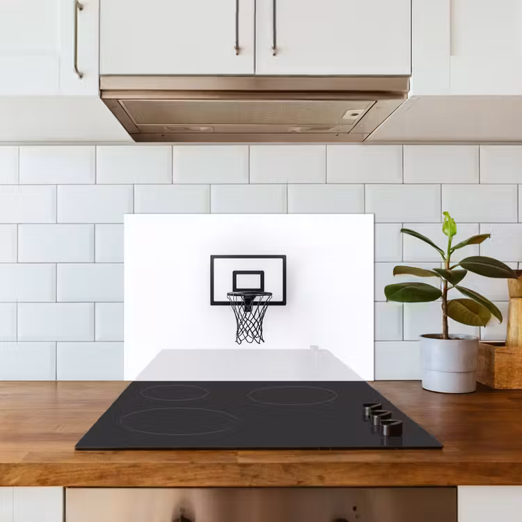 Paraschizzi cucina - Tabellone da basket - Minimalista - Nero — 3