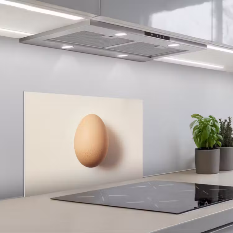 Paraschizzi cucina - Uovo - Beige - Ovale - Ovale — 1