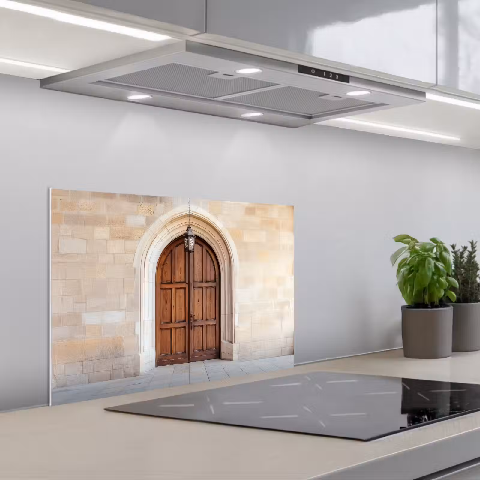 Paraschizzi cucina - Legno - Porta - Lanterna — 1