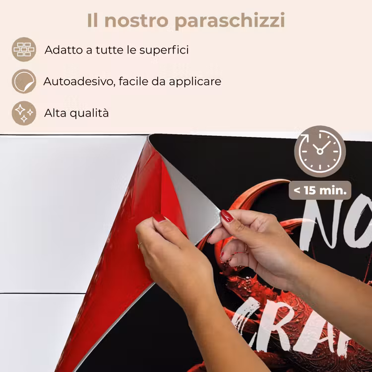 Paraschizzi cucina - Granchio - Rosso - Testo - Nero — 4
