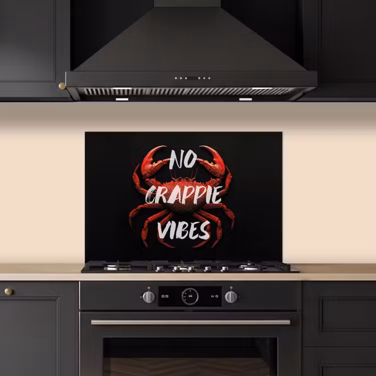 Paraschizzi cucina - Granchio - Rosso - Testo - Nero — 5