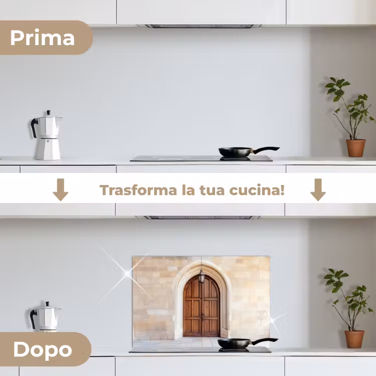 Paraschizzi cucina - Legno - Porta - Lanterna — 7