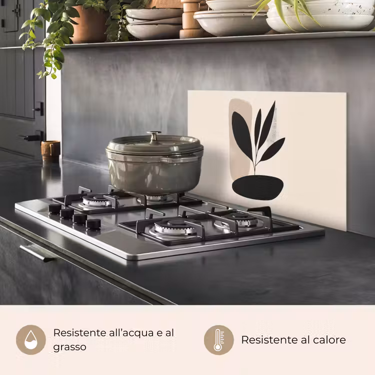 Paraschizzi cucina - Pianta - Beige - Giapponese — 2