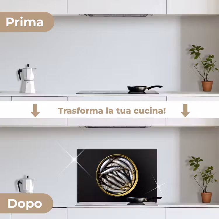 Paraschizzi cucina - Sardine - Pesce - Rotondo - Nero — 7