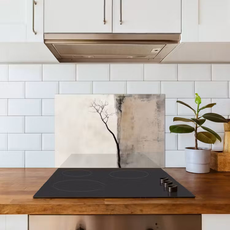 Paraschizzi cucina - Wabi sabi - Pianta - Beige — 3