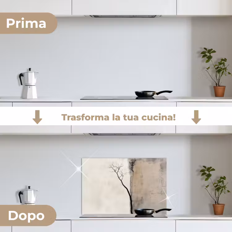 Paraschizzi cucina - Wabi sabi - Pianta - Beige — 7