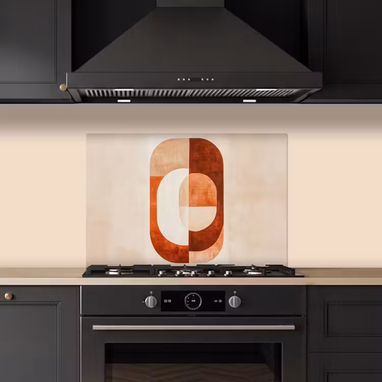 Paraschizzi cucina - Illustrazione - Astratto - Forme - Rosso — 5