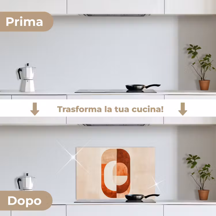 Paraschizzi cucina - Illustrazione - Astratto - Forme - Rosso — 7