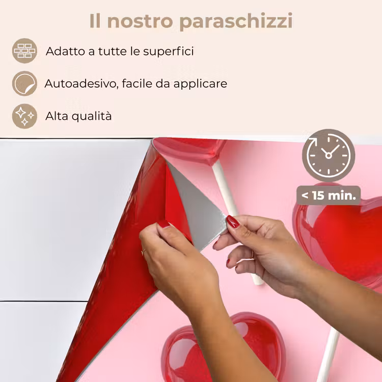 Paraschizzi cucina - Lecca-lecca - Cuori - Rosa — 4