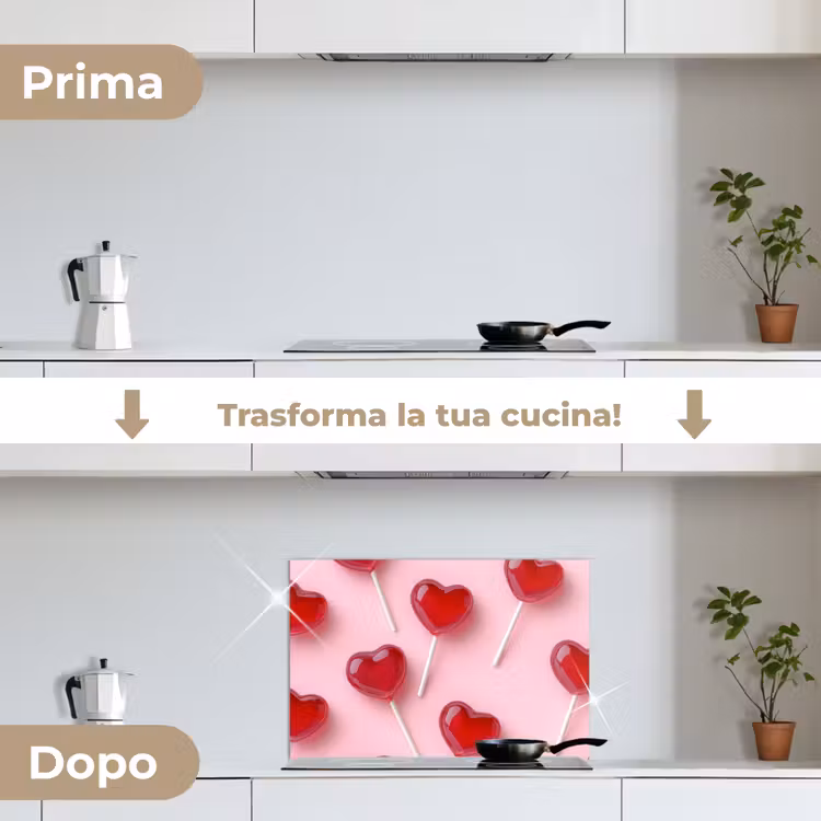 Paraschizzi cucina - Lecca-lecca - Cuori - Rosa — 7