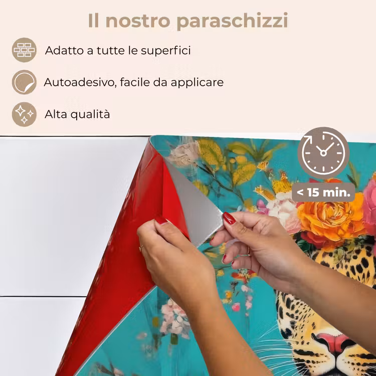 Paraschizzi cucina - Leopardo - Fiori - Corona — 4