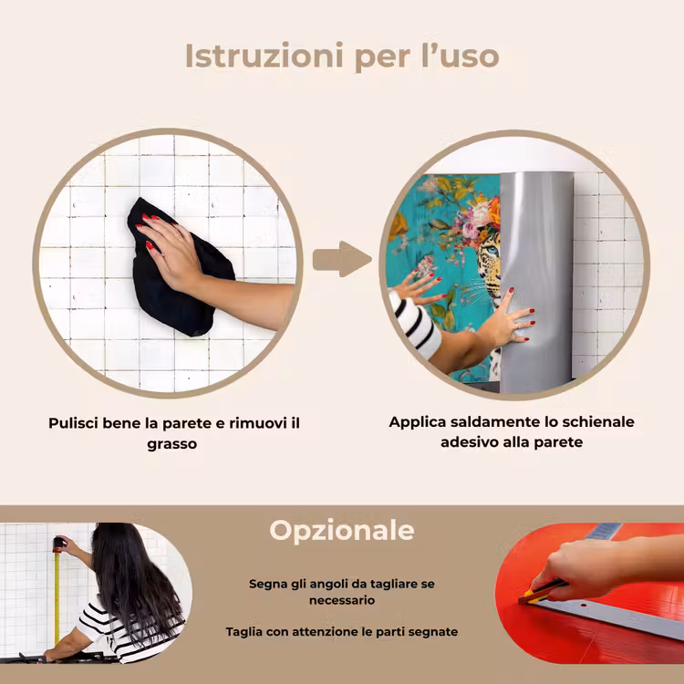 Paraschizzi cucina - Leopardo - Fiori - Corona — 6
