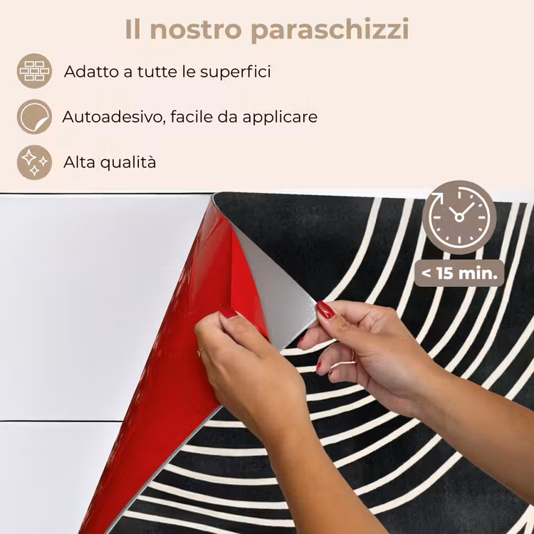 Paraschizzi cucina - Linee - Motivo - Astratto - Bianco — 4