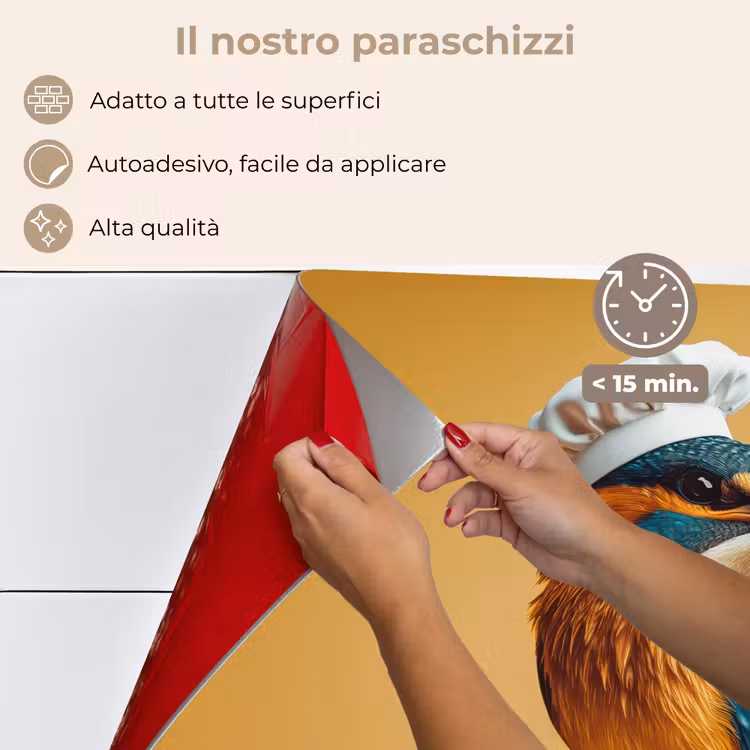 Paraschizzi cucina - Martin pescatore - Pilastro - Cappello da cuoco - Uccello — 4