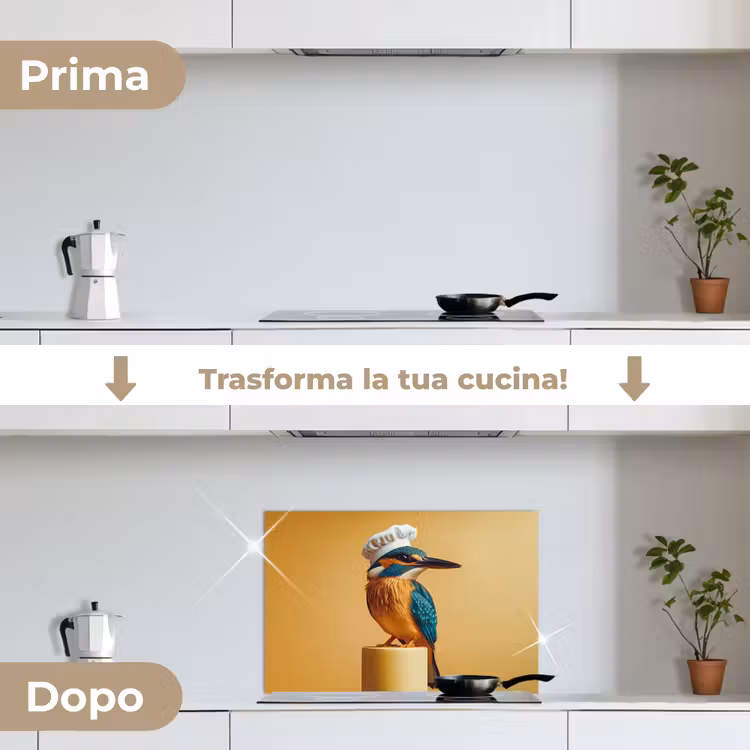 Paraschizzi cucina - Martin pescatore - Pilastro - Cappello da cuoco - Uccello — 7