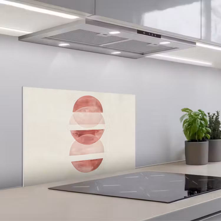 Paraschizzi cucina - Minimalista - Cerchi - Rosa — 1
