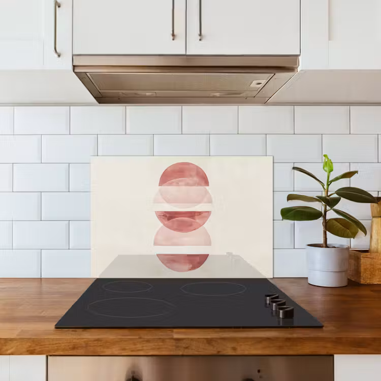 Paraschizzi cucina - Minimalista - Cerchi - Rosa — 3