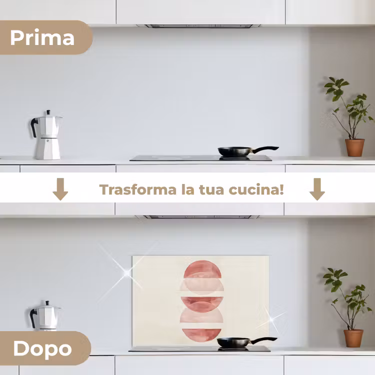 Paraschizzi cucina - Minimalista - Cerchi - Rosa — 7