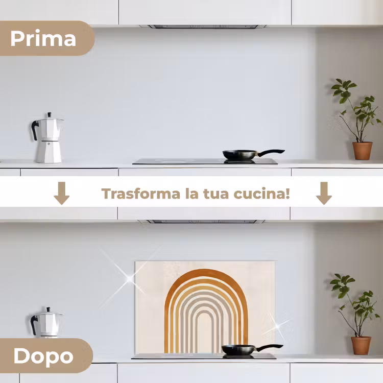 Paraschizzi cucina - Minimalista - Fiocco - Linee - Beige — 7