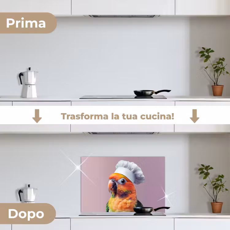 Paraschizzi cucina - Pappagallo - Cappello da cuoco - Curioso - Uccello — 7