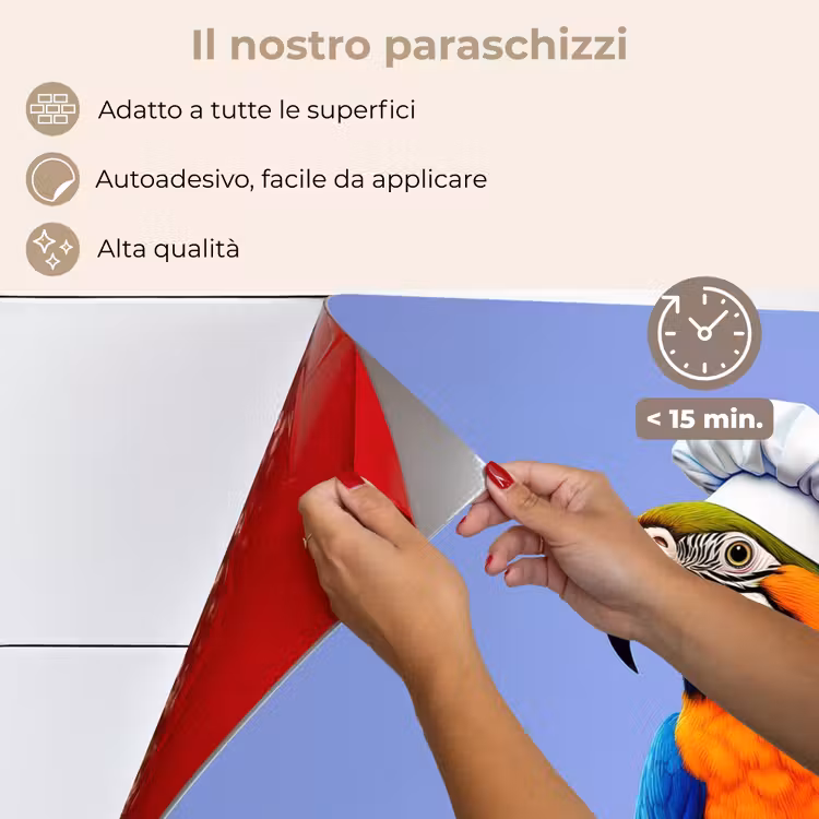 Paraschizzi cucina - Pappagallo - Cappello da cuoco - Uccello - Divertimento — 4