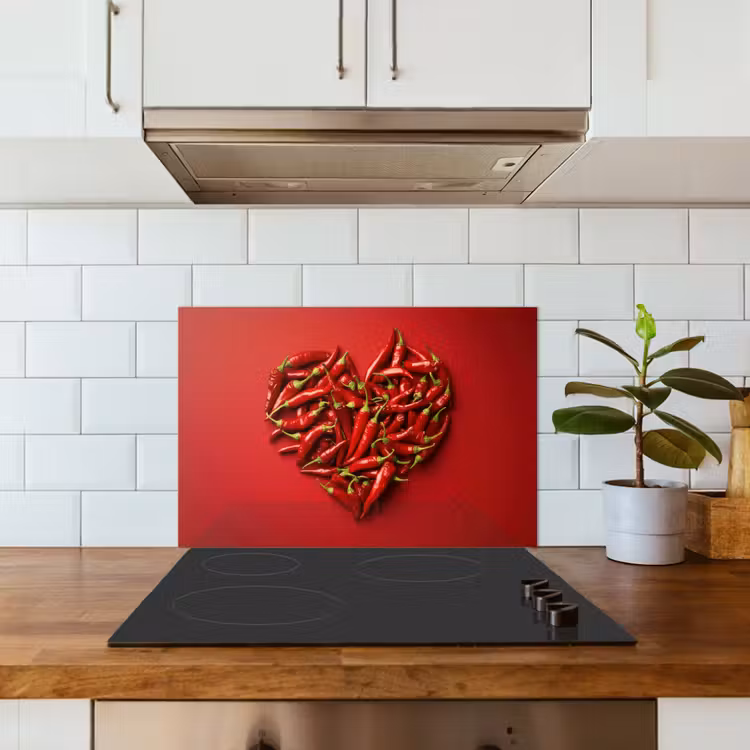 Paraschizzi cucina - Peperoni - Rossi - Cuore — 3