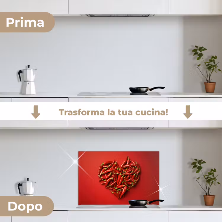 Paraschizzi cucina - Peperoni - Rossi - Cuore — 7