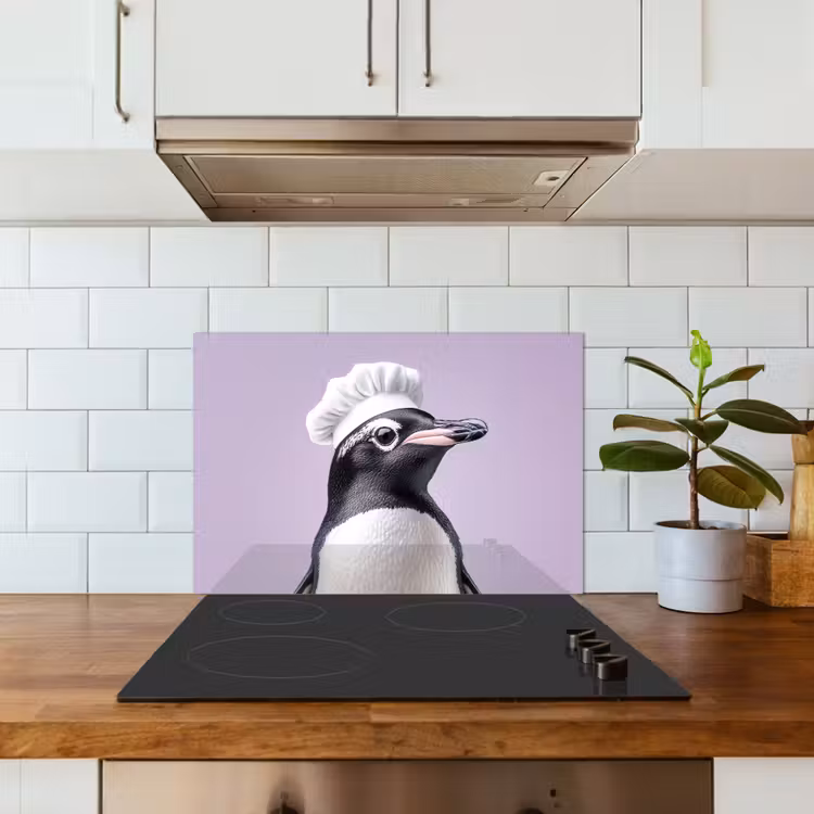 Paraschizzi cucina - Pinguino - Cappello da cuoco - Dolce - Viola — 3