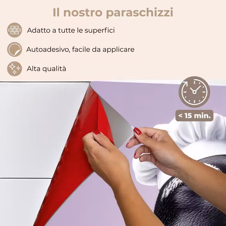 Paraschizzi cucina - Pinguino - Cappello da cuoco - Dolce - Viola — 4