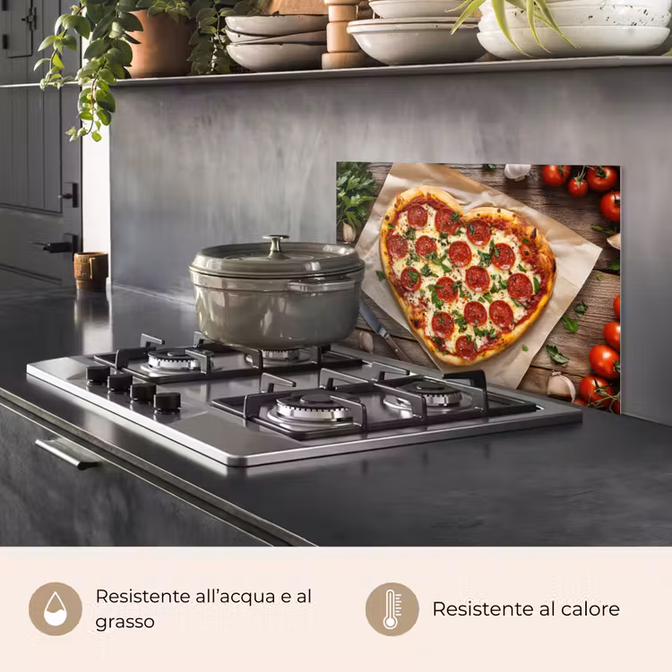Paraschizzi cucina - Pizza - Cuore - Peperoni - Pomodoro — 2