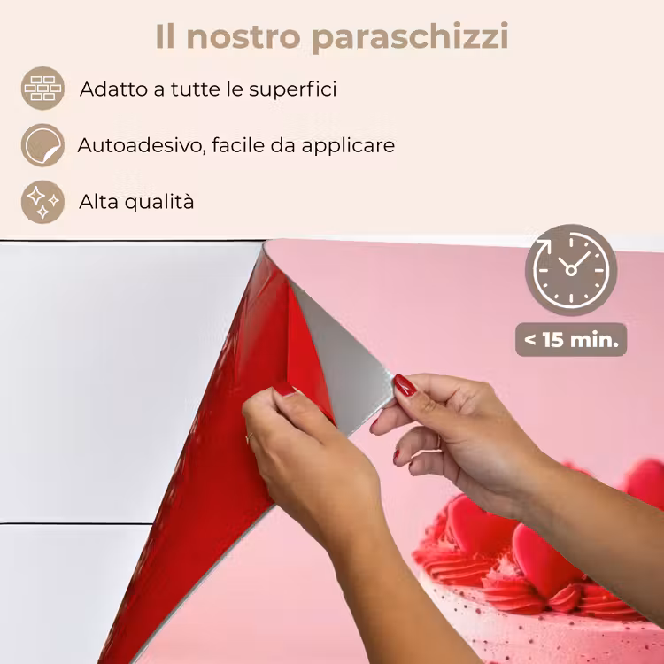 Paraschizzi cucina - Torta - Cuore - Rosa — 4