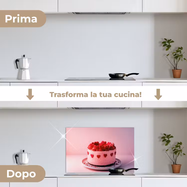 Paraschizzi cucina - Torta - Cuore - Rosa — 7