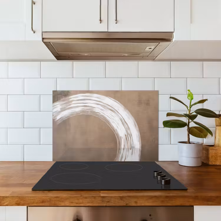 Paraschizzi cucina - Vernice - Marrone - Japandi — 3