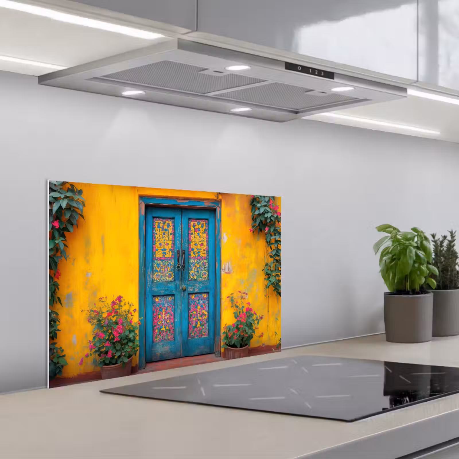 Paraschizzi cucina - Porte - Colorate - Piante — 1