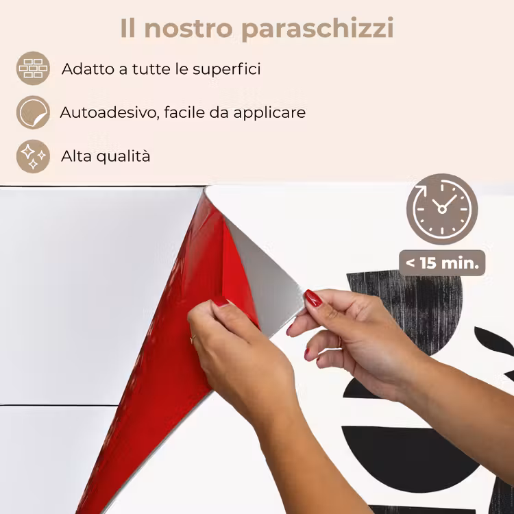 Paraschizzi cucina - Japandi - Nero - Astratto — 4