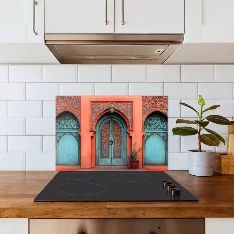 Paraschizzi cucina - Lanterna - Porta - Turchese — 3