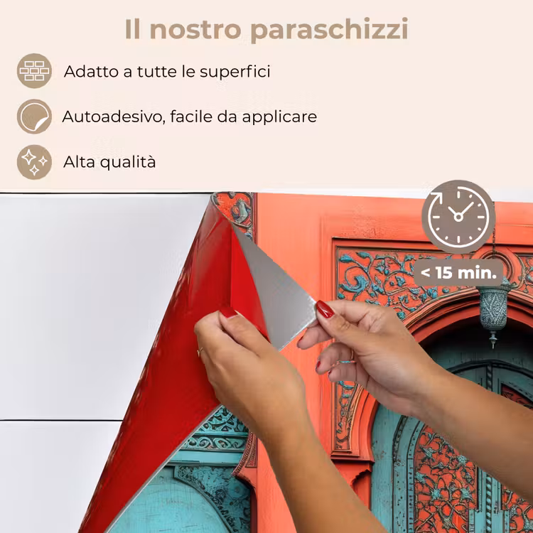 Paraschizzi cucina - Lanterna - Porta - Turchese — 4