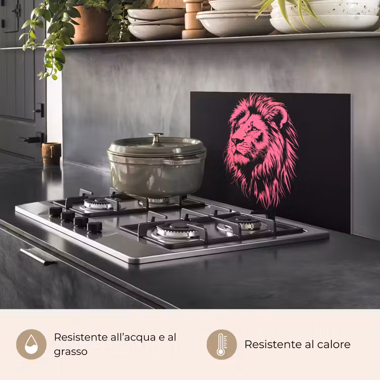 Paraschizzi cucina - Leone - Nero - Rosa - Neon — 2