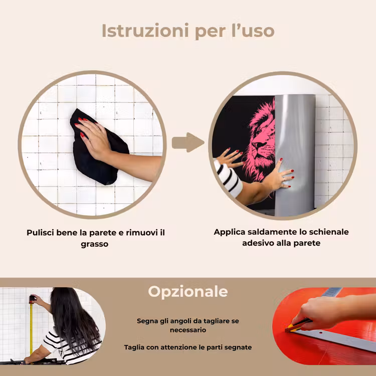 Paraschizzi cucina - Leone - Nero - Rosa - Neon — 6