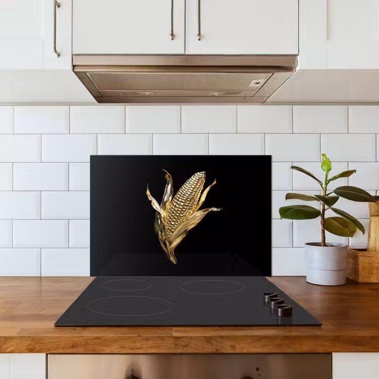 Paraschizzi cucina - Mais - Cibo - Oro - Nero — 3