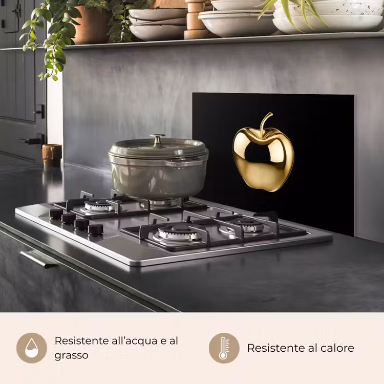 Paraschizzi cucina - Mela - Oro - Cromo - Nero — 2