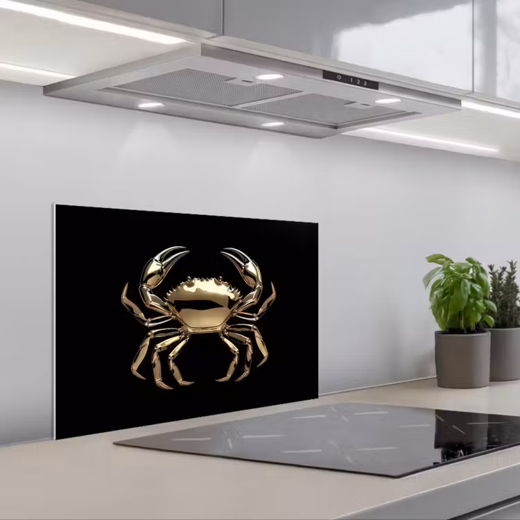 Paraschizzi cucina - Oro - Granchio - Animali - Nero — 1